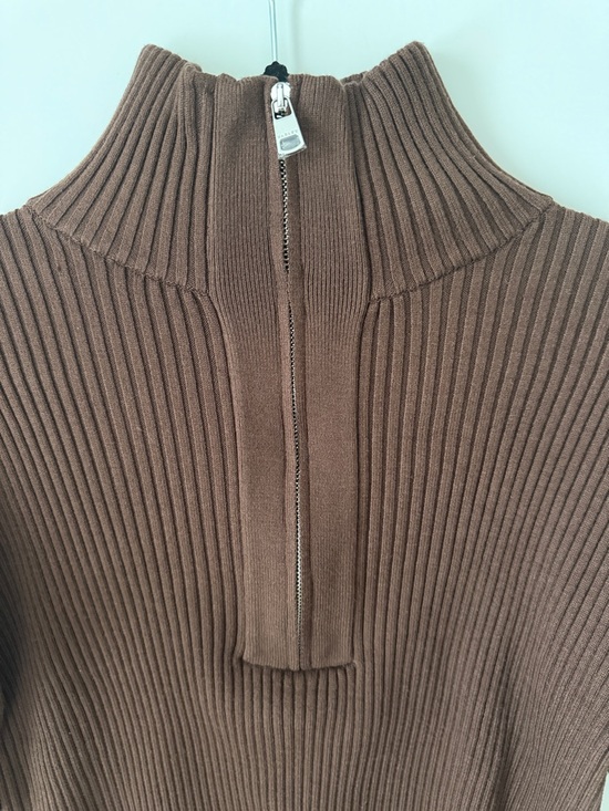 Varley Janie Half Zip Knit Sweater (Chestnut) - Picture 5 of 7